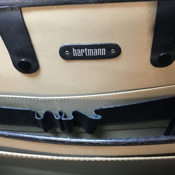 Hartmann Briefcase Classic Black Leather Executive Professional Document Bag 18" - Picture 4 of 14